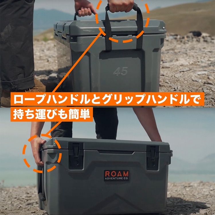 最高の 在庫処分特価】ROAM ADVENTURE CO. RUGGED COOLER 45QT 選べる4 30L未満